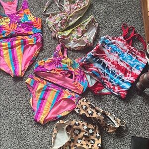 Wonder Nation Kids Swim Bikinis - Pink, Blue, Red, Leopard